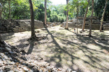 The Mayan ruins of Copan on Hondurasの写真素材