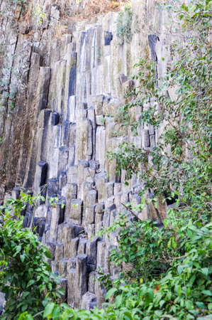 Geological Feature of Los Tercios waterfall near Suchitoto on El Salvador