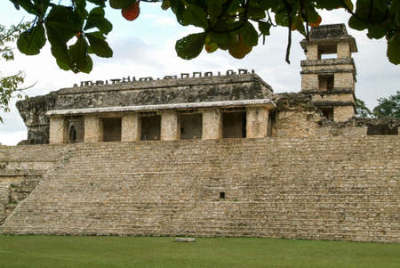 Ruins of Palenque, Maya city in Chiapas, Mexicoの写真素材