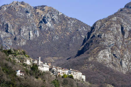 San Mamete village in the municipality of Valsolda, Italy