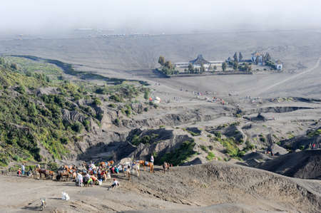 Vulcano mount Bromo located in Bromo Tengger Semeru National Park, East Java, Indonesia.のeditorial素材