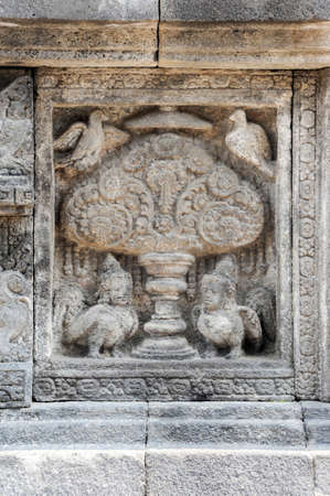 Artwork of Prambanan temple compound in Java on Indonesiaの写真素材