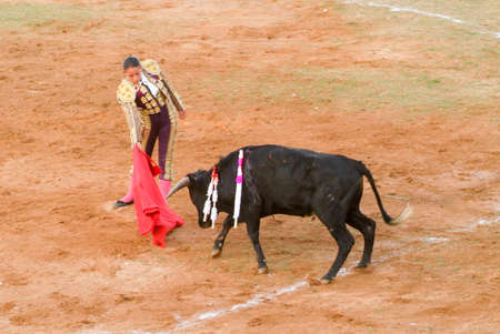 Valladolid, Mexico - 25 January 2009: woman torero at a bullfight in Valladolid on Mexicoのeditorial素材