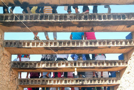 Valladolid, Mexico - 25 January 2009: people spectators of a bullfight at Valladolid on Yucatan,...