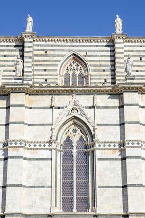 Detail of the cathedral at Siena on Italyの写真素材