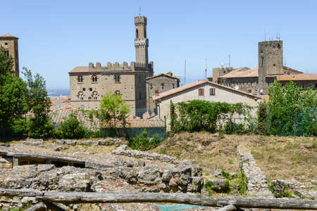 Etruscan archaeological excavations of Volterra on Tuscany, Italyの写真素材