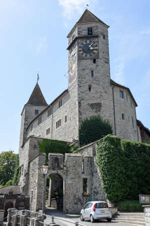 Rapperswil, Switzerland - 3 August 2017: the old center of Rapperswil in Switzerland