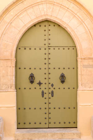 Old wooden door at Mdina on Maltaのeditorial素材