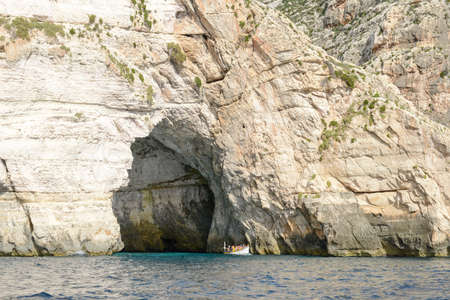 The coast at Blue Grotto in the Malta islandの写真素材