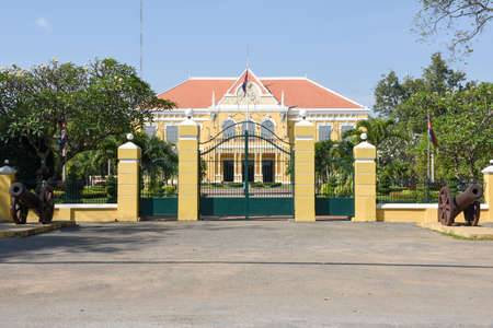 Fench colonial governor mansion in Battambang on Cambodiaのeditorial素材