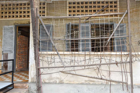 Phnom Penh, Cambodia - 17 January 2018: Prison of S21 the notorious torture prison by the khmer rouge at Phnom Penh on Cambodiaのeditorial素材