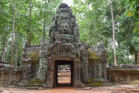 Siem Reap, Cambodia - 11 January 2018: Ta Som temple at Angkor complex in Siem Reap on Cambodiaのeditorial素材