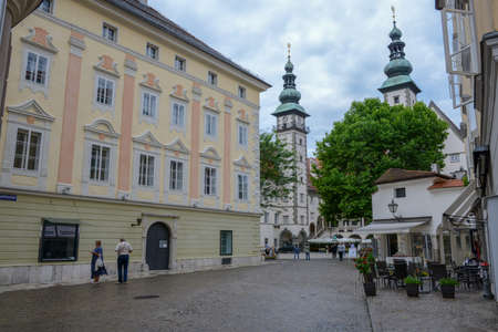 Klagenfurt, Austria - 30 June 2018: The county house in Klagenfurt, the capital of Carinthia on Austriaのeditorial素材