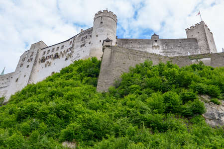 Famous Hohensalzburg fortress in the historic city of Salzburg on Austriaのeditorial素材