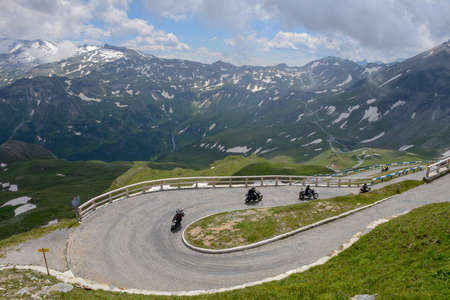 Grossglockner high alpine road, Austria - 2 July 2018: Scenic surroundings near the Grossglockner high alpine road on Austriaのeditorial素材