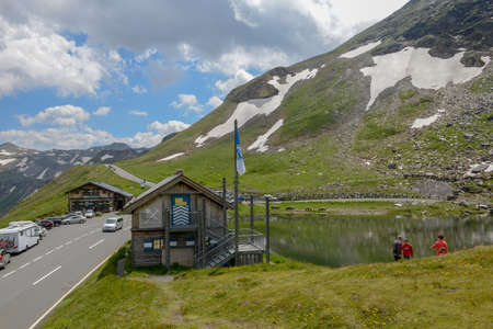 Grossglockner high alpine road, Austria - 2 July 2018: Scenic surroundings near the Grossglockner high alpine road on Austriaのeditorial素材