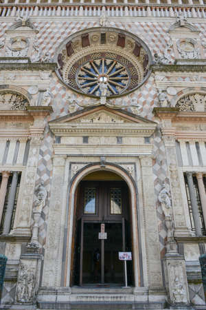 Basilica of Santa Maria Maggiore at the old town or Upper City in Bergamo, Italy.のeditorial素材