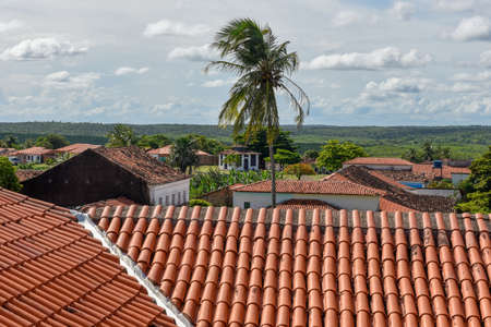 Traditional portuguese colonial architecture in Alcantara on Brazilの写真素材