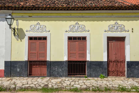 Traditional portuguese colonial architecture in Alcantara on Brazilのeditorial素材