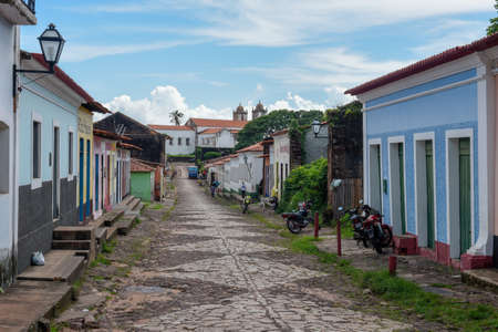 Traditional portuguese colonial architecture in Alcantara on Brazilのeditorial素材