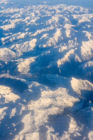 Aerial winter view of the Pyrenees