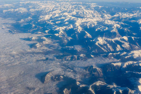 Aerial winter view of the Pyrenees