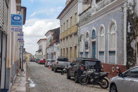 Sao Luis, Barzil - 15 January 2019: Traditional Portuguese colonial architecture in Sao Luis on Brazilのeditorial素材