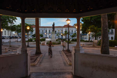 Sao Luis, Brazil - 16 January 2019: Traditional Portuguese colonial architecture in Sao Luis on Brazilのeditorial素材