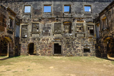 Garcia D'Avila castle ruins near Praia do Forte on Brazilの写真素材