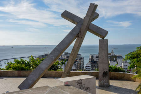 Fallen Cross Monument at Salvador Bahia on Brazil