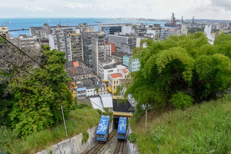 Salvador, Brazil - 5 february 2019: funicular from lower city to Pelourinho on Salvador Bahia in Brazilのeditorial素材
