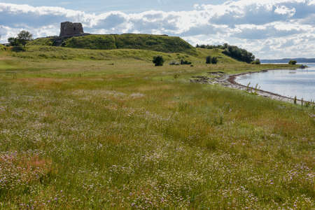 Kalo castle ruins at Mols Bjerge National Park on Djursland in Denmarkの写真素材