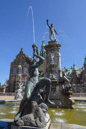 Hillerod, Denmark - 28 June 2019: the castle of Frederiksborg at Hillerod on Denmarkのeditorial素材