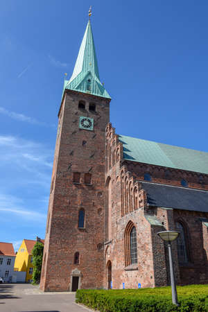 Helsingor, Denmark - 28 June 2019: church and convent of Helsingor on Denmark