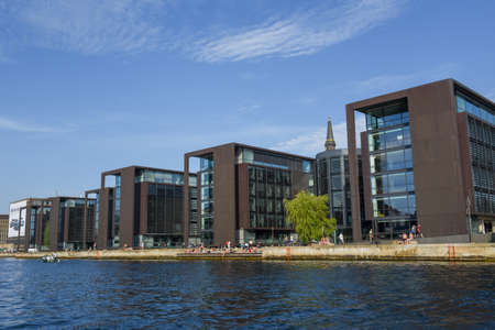 Copenhagen, Denmark - 25 June 2019: Modern residential neighborhood at Copenhagen in Denmark