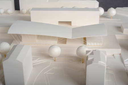 Geneva, Switzerland - 29 October 2013: Site surrounding model for architectural presentation of a...