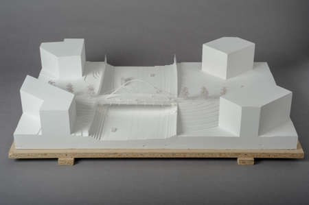 Geneva, Switzerland - 29 October 2013: Site surrounding model for architectural presentation of a...