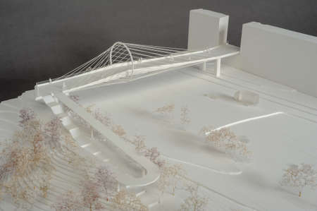 Geneva, Switzerland - 29 October 2013: Site surrounding model for architectural presentation of a...