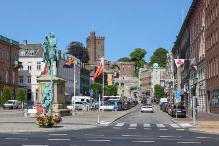Helsingborg, Sweden - 29 June 2019: central square of Helsingborg on Sweden