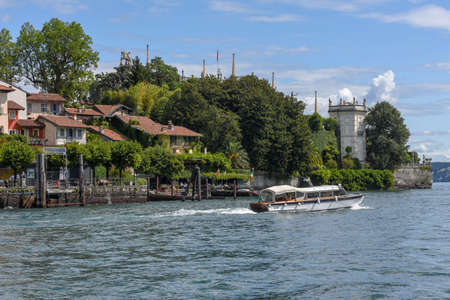 Isola Bella, Italy - 8 September 2019: View at Bella island on lake Maggiore in Italy