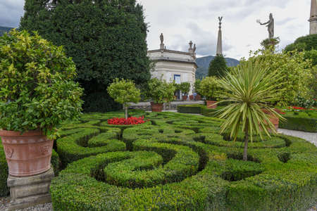 Isola Bella, Italy - 8 September 2019: the garden at Bella island on lake Maggiore in Italyのeditorial素材