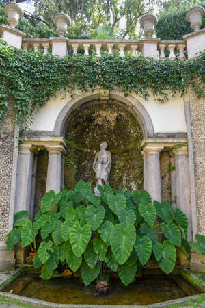Isola Bella, Italy - 26 September 2019: the garden at Bella island on lake Maggiore in Italyのeditorial素材