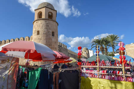 Sousse, Tunisia -  5 November 2019: market of the traditional medina at Sousse in Tunisiaのeditorial素材