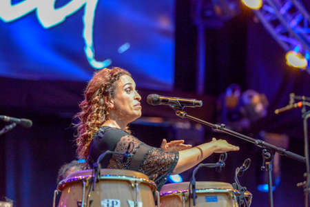 Lugano, Switzerland - 9 July 2016 - singer Noa at Estival Jazz Lugano on Switzerlandのeditorial素材