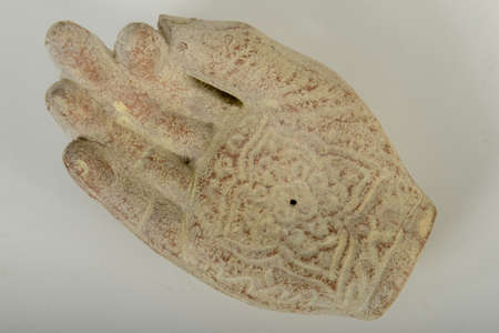 Hand of Buddha isolated on whiteのeditorial素材