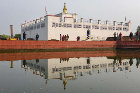 Lumbini, Nepal - 18 January 2020: Maya Devi temple birth place of Buddha at Lumbini on Nepalのeditorial素材
