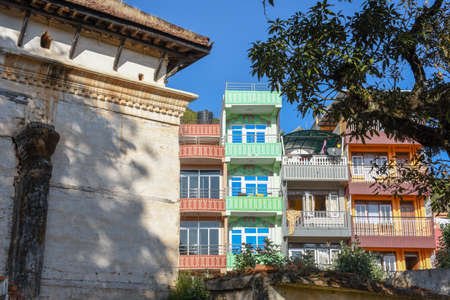 Architectural detail at the town of Tansen on Nepalの写真素材