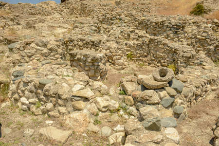 The Neolithic settlement of Choirokoitia on Cyprus islandの写真素材
