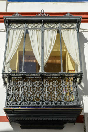 Old balcony at the town of Carmona on Andalucia in Spainの写真素材