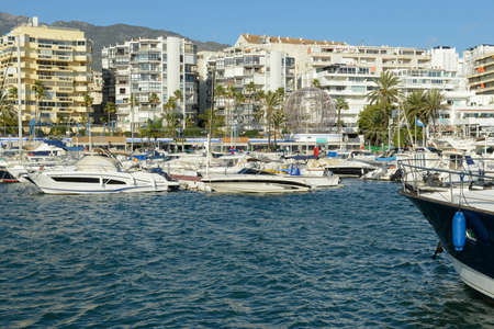 Marbella, Spain - 5 January 2022: boats at the port of Marbella in Spainのeditorial素材